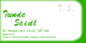 tunde seidl business card